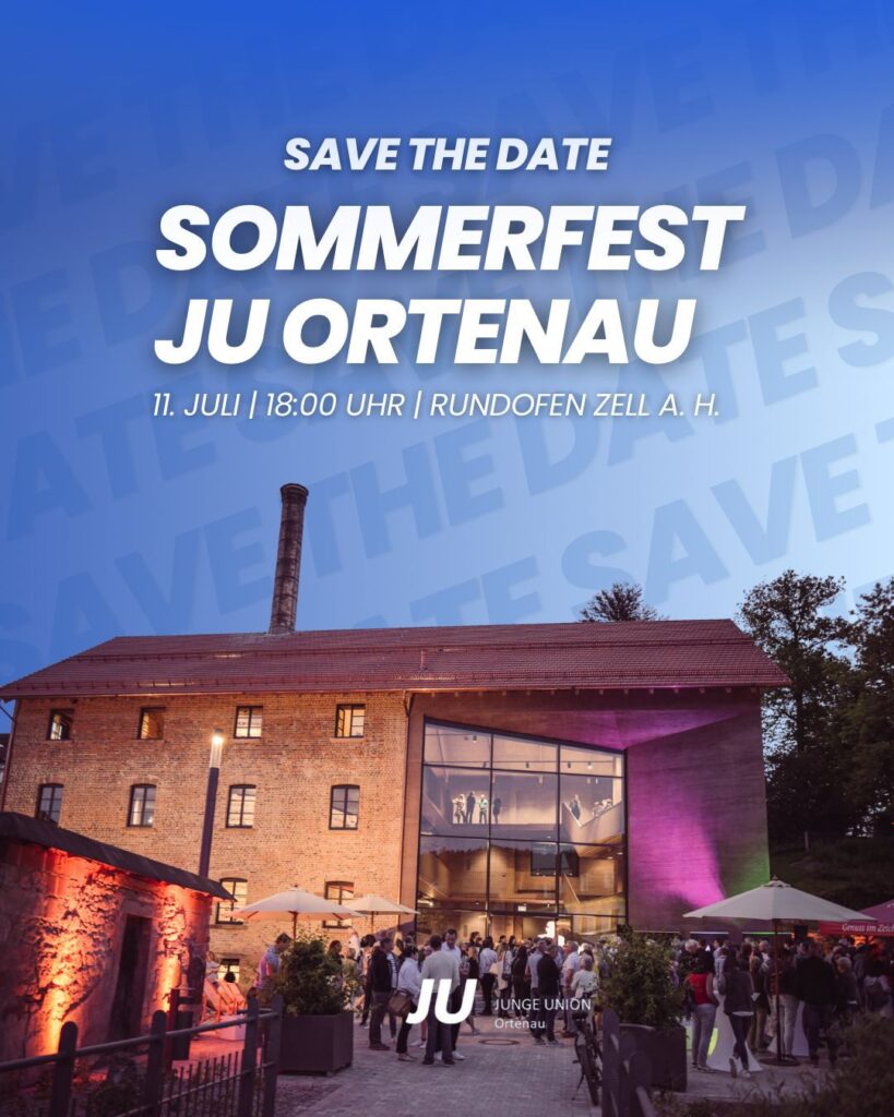 Einladung zum JU Sommerfest 2026 im Rundofen in Zell am Harmersbach