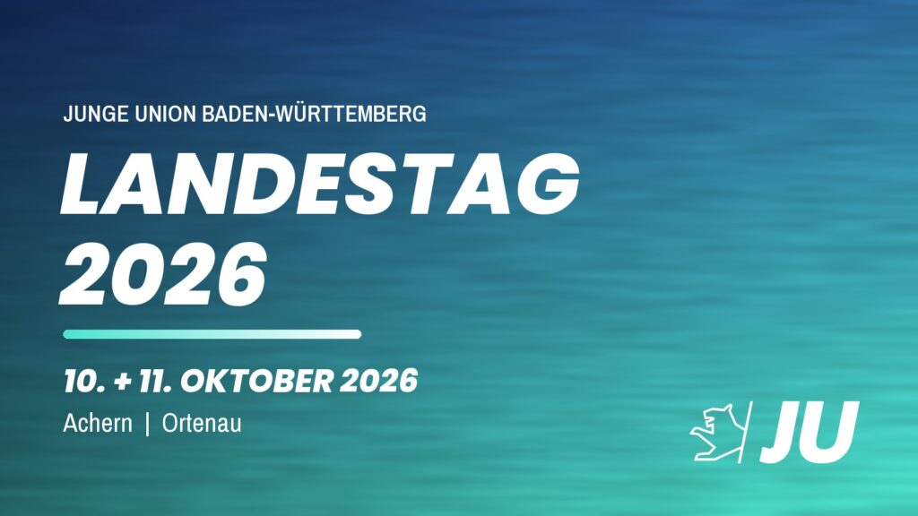 54. Landestag der Jungen Union Baden-Württemberg, 10. und 11. Oktober 2026 in Achern